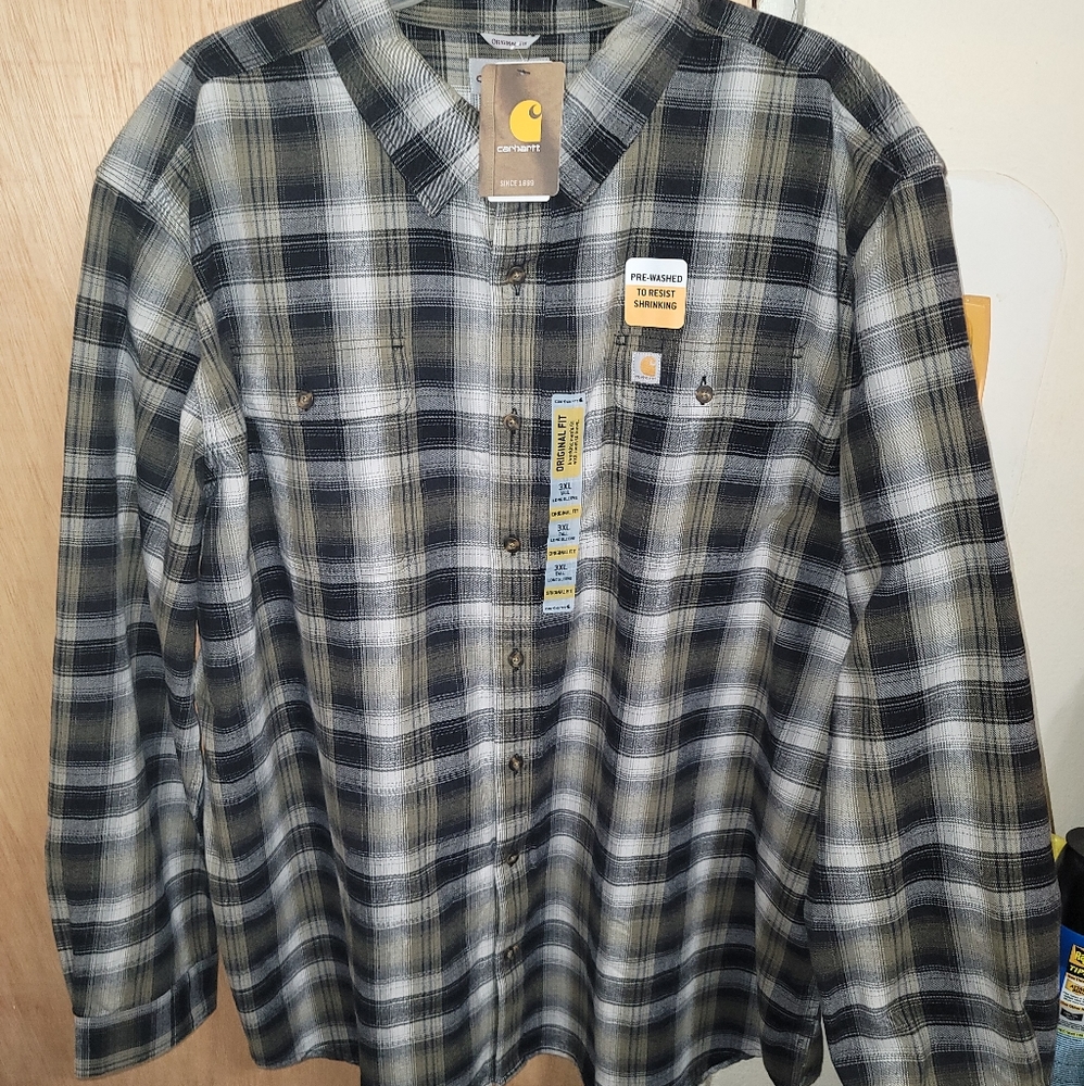 Carhartt long sleeve plaid relaxed fit 3XL